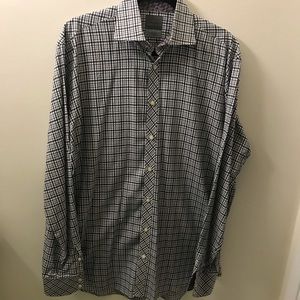 THOMAS DEAN LONG SLEEVE BUTTON UP SHIRT